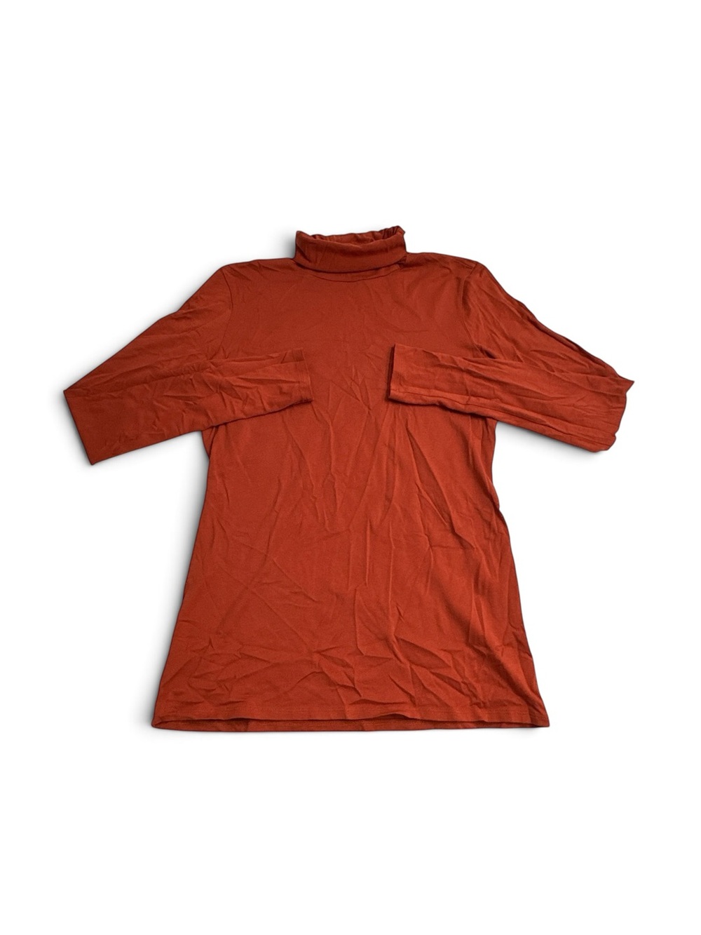 Peruvian Connection Medium Extreme Turtleneck Pima Cotton Soft Stretchy Orange